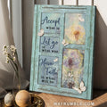 Blue window, Pretty dandelion, Accept what is let go - Jesus Portrait Canvas Prints, Christian Wall Art