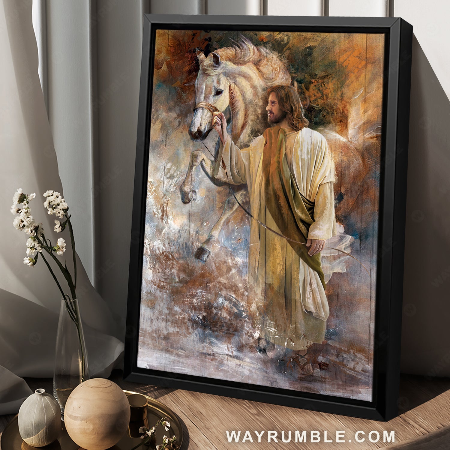 Abstract art, Watercolor horse, Jesus Christ painting, Religious gift - Jesus Portrait Canvas Prints, Christian Wall Art