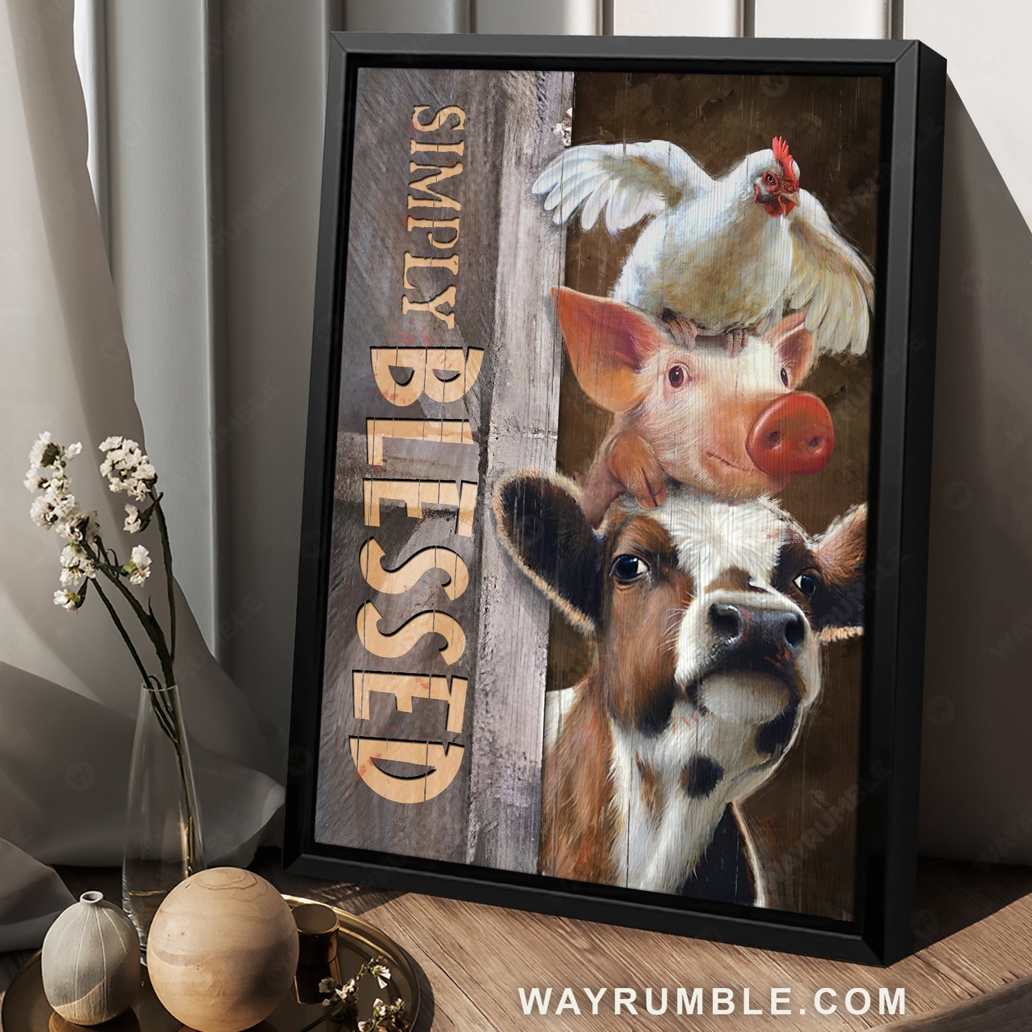 Farm animals, Livestock painting, Positive quote, Simply blessed - Jesus Portrait Canvas Prints, Home Decor Wall Art