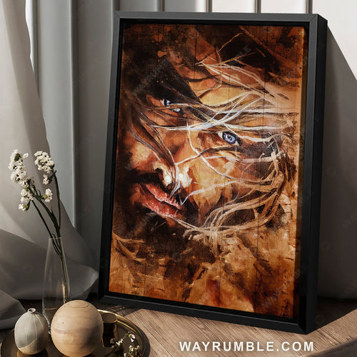 Abstract Jesus painting, Christ the redeemer, Jesus face, Religious art - Jesus Portrait Canvas Prints, Christian Wall Art