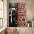 Warrior, The devil thought he's won until I said Amen - Jesus Portrait Canvas Prints, Wall Art