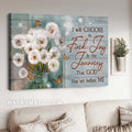 Dandelion drawing, Monarch butterfly, Inspirational quote, I will choose to find joy - Jesus Landscape Canvas Prints, Home Decor Wall Art