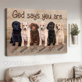 Labrador, Puppy, Pets - God says you are Dog Landscape Canvas Prints, Wall Art
