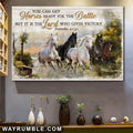 Running horses, In the forest, It is the Lord who gives victory - Landscape Canvas Prints, Wall Art