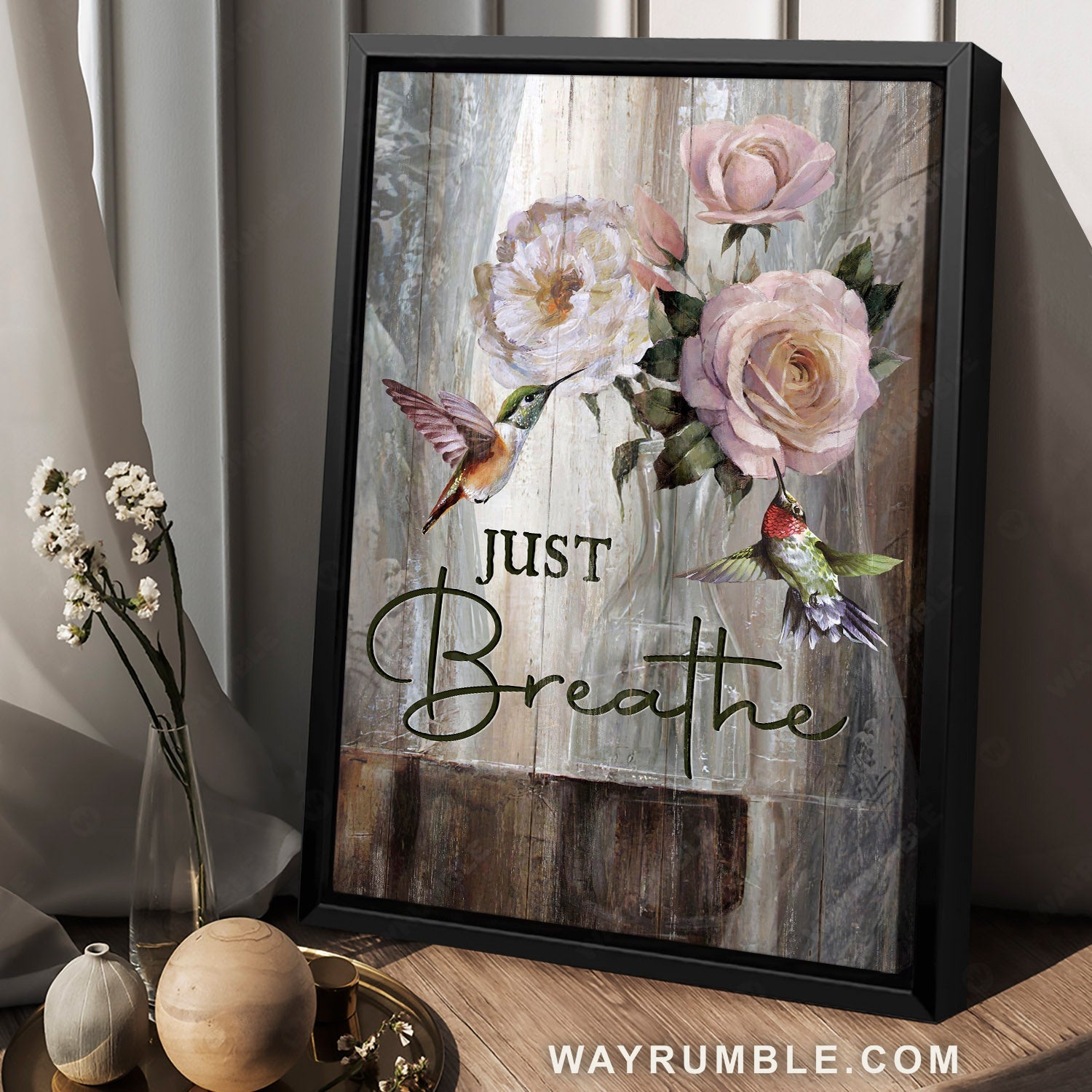 Abstract art, Hummingbird drawing, Rose painting, White peony, Just breathe - Jesus Portrait Canvas Prints, Home Decor Wall Art