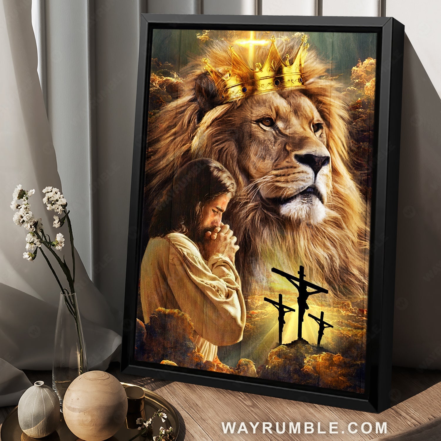 Awesome lion king, Jesus painting, Crucifixion of Jesus, The Lord's prayer - Jesus Portrait Canvas Prints, Christian Wall Art
