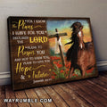 Horse, Flower field, Wooden Cross, For I know the plans I have for you - Jesus Landscape Canvas Prints, Wall Art
