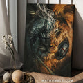 Jesus Christ, Lion of Judah, Awesome warrior - Jesus Portrait Canvas Prints, Wall Art
