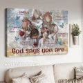 Abstract art, Blue butterfly, Beautiful angels, God says you are - Jesus Landscape Canvas Prints, Home Decor Wall Art