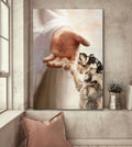Schnauzer, Jesus hand, Take my hand - Schnauzer Portrait Canvas Prints, Wall Art